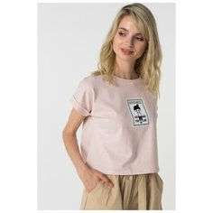 Футболка Trendy Angel, размер 44-46, бежевый/белый