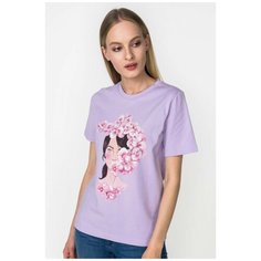 Футболка Fashion.Love.Story, размер 42, фиолетовый Fashion.Love.Story.