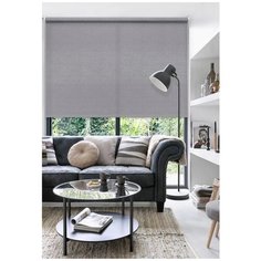 Рулонная штора Эскар миниролло Морзе (серый), 48х160 см