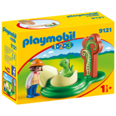 Конструктор Playmobil 1-2-3 9121 Девочка и яйцо динозавра