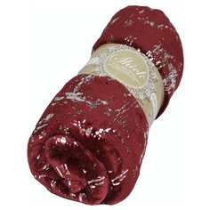 Плед texREPUBLIC TF FNL BOR2-SL 2022 19-1652 s-мазки (10451), 200 x 220 см, бордовый