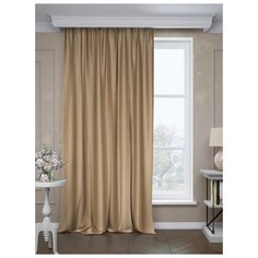 Портьеры ТД Текстиль Софи 115 на ленте 260 см, 1 шт. капучино