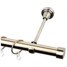 Карниз однорядный Эскар 12548530055/125475300 Заглушка (300 см) золото антик