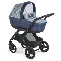 Универсальная коляска CAM Dinamico Up Smart (3 в 1), 914 natura blu, цвет шасси: черный