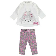 Комплект одежды Ido размер 62, белый/розовый/серый