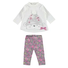 Комплект одежды Ido размер 68, белый/розовый/серый