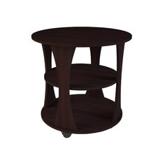 Столик журнальный Комфортная мебель СЖ-2, d: 66 см, венге