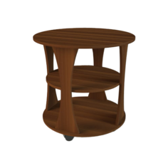 Столик журнальный Комфортная мебель СЖ-2, d: 66 см, орех