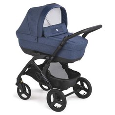 Универсальная коляска CAM Dinamico Up Smart (3 в 1), 912 melange blu, цвет шасси: черный