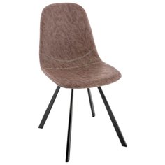 Стул Woodville Lago, металл/искусственная кожа, цвет: brown