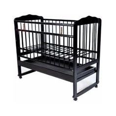 Кроватка ЧП Смирнов Женечка-4 (качалка), на полозьях венге