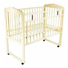 Кроватка ЧП Смирнов Женечка-3 (качалка), на полозьях слоновая кость