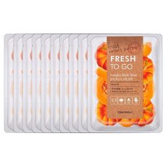 TONY MOLY Fresh To Go Pumpkin Mask Sheet укрепляющая маска с экстрактом тыквы, 22 г, 10 уп.