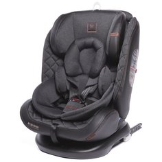 Автокресло группа 0/1/2/3 (до 36 кг) Babycare Shelter Isofix, эко-темно-серый хлопок