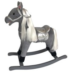 Качалка-лошадка Pituso длинная грива серый