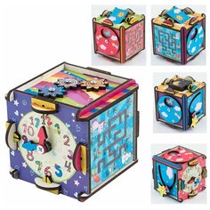 0049 Развивающая игрушка Большой Слон "Бизи-Кубик IQ" (дерево)