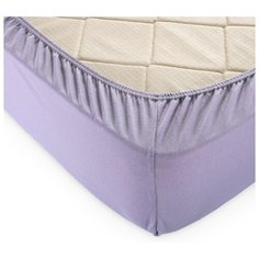 Простыня на резинке, трикотаж, лиловый, 180х200х20 Текс Дизайн