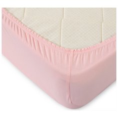 Простыня на резинке, трикотаж, розовый, 160х200х20 Текс Дизайн