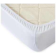 Простыня на резинке, трикотаж, белый, 200х200х20 Текс Дизайн