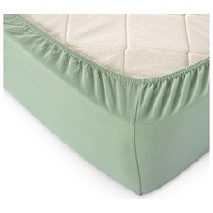 Простыня на резинке, трикотаж, оливковый, 180х200х20 Текс Дизайн