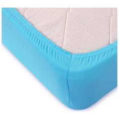 Простыня на резинке, трикотаж, голубой, 60х120х20 Текс Дизайн