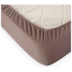 Простыня на резинке, трикотаж, мокко, 140х200х20 Текс Дизайн