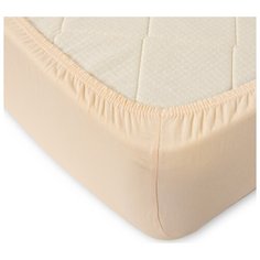 Простыня на резинке, трикотаж, кремовый, 180х200х20 Текс Дизайн