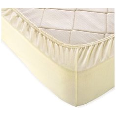 Простыня на резинке, трикотаж, молочный, 140х200х20 Текс Дизайн