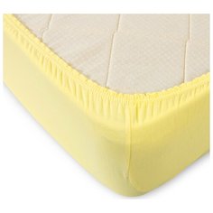 Простыня на резинке, трикотаж, желтый, 160х200х20 Текс Дизайн