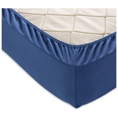 Простыня на резинке, трикотаж, индиго, 200х200х20 Текс Дизайн