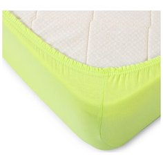Простыня на резинке, трикотаж, салатовый, 90х200х20 Текс Дизайн