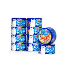 Влажный корм для кошек CIAO с тунцом, с курицей 10 шт. х 80 г (кусочки в соусе)