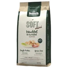 Сухой корм для собак Bosch Soft, беззерновой, перепелка, с картофелем 1 кг (для мелких пород)