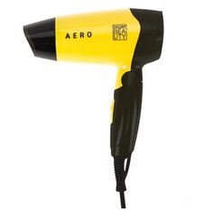 Фен DEWAL BEAUTY Aero Yellow, дорожный, жёлтый, 1400 Вт, 1 насадка