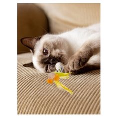 Игрушка для кошек из натурального кокона шелкопряда Japan Premium Pet в виде мышки, пробуждающего инстинкт охотника к игре (2 шт).