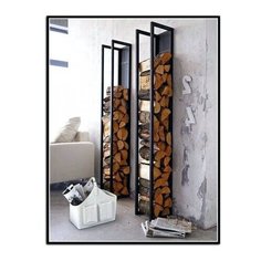 Настенная дровница с полкой D790BK-1 Safa Master