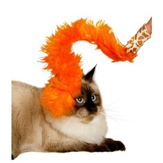 Игрушка для кошек Japan Premium Pet пушистая дразнилка в виде жирафа для кошки, оранжевый