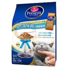 Лакомство для кошек PRESENT с низким содержанием магния для профилактики мочекаменных заболеваний и цистита на основе японского тунца бонито, 240г Japan Premium Pet
