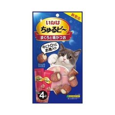 Лакомство для кошек в виде круассанчиков с начинкой на основе японского тунца-бонито, 4 пакетика х 10 гр.х 4 пакетика Japan Premium Pet
