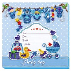 ABRIS ART Набор для вышивания бисером Метрика для мальчика 22 х 22 см (АВ-604)