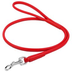 Поводок для собак COLLAR Glamour круглый 8мм, 122см красный