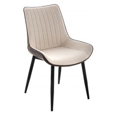 Стул Woodville Seda, металл/текстиль/искусственная кожа, металл, цвет: beige/soft brown