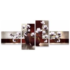 Модульная картина на холсте "Магнолии в вазе" Modulka.Ru
