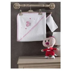 Полотенце (уголок+варежка) 75*75 см 100 % хлопок "FUNNY DREAM" (стандарт) Kidboo