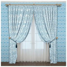 Фотошторы "Музыка волн", 145*260, 2 шт., Блэкаут Сирень