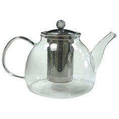Заварочный чайник из жаропрочного стекла "Мальва" с металлической колбой, 1200 мл, дно d135 мм Wintergreen Tea&Coffee