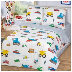 Детское постельное белье Моторчик, 1,5 спальное, бязь Артпостель
