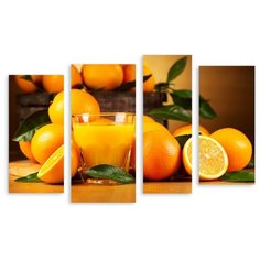 Модульная картина на холсте "Апельсиновый фреш" 90x71 см Modulka.Ru