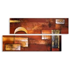 Модульная картина на холсте "Абстрактный перевертыш" 170x301 см Modulka.Ru