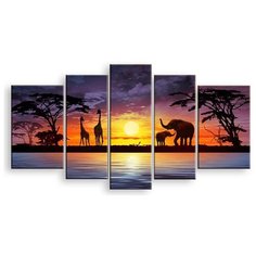 Модульная картина на холсте "Африка" 90x49 см Modulka.Ru